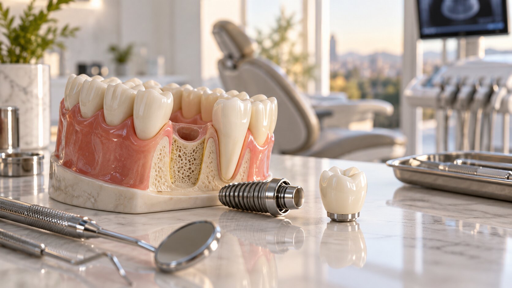 Imagem de apoio sobre implantes dentários na Bela Vista